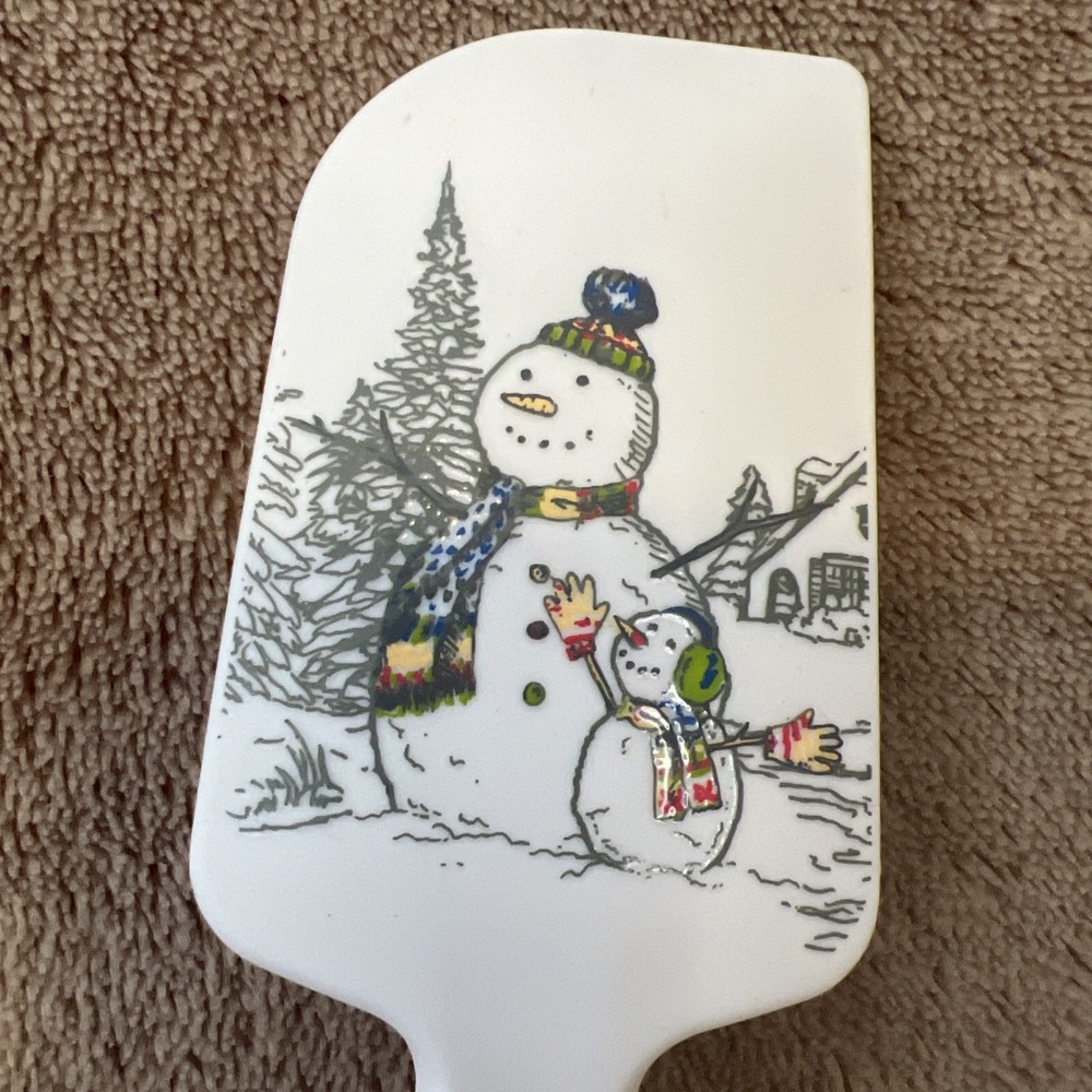 Williams Sonoma Snowman Medium Silicone Spatula ~ 8 3/4 Inches Christmas Holiday